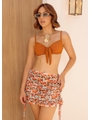 SAÍDA DE PRAIA MINI SAIA NO TULE ESTAMPA TANGERINA COLEÇÃO FRUIT - 1