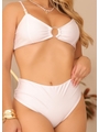 BIQUÍNI TOP ARGOLA CALCINHA ALTA BRANCO COLEÇÃO COR DO PECADO - 3