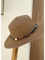 CHAPÉU DE PALHA PEDRAS RÚSTICA BEGE - 1