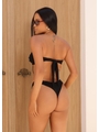 BIQUÍNI TOP TOMARA QUE CAIA CALCINHA ASA DELTA PRETO COLEÇÃO FRUIT - 2