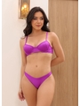 BIQUÍNI MEIA TAÇA CALCINHA ASA DELTA ROXO FÚCSIA COLEÇÃO FLOR DE SAL VAN1214 - 1