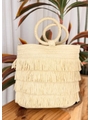 BOLSA DE PALHA COM FRANJAS OFF WHITE - 1