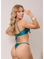 BIQUÍNI TOP PÉROLAS CALCINHA FIO DUPLO VERDE TURQUESA COLEÇÃO FUNDO DO MAR - 2