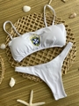 BIQUÍNI BRASIL CORE BORDADO TOP FAIXA CALCINHA ASA DELTA BRANCO - SALE - 3