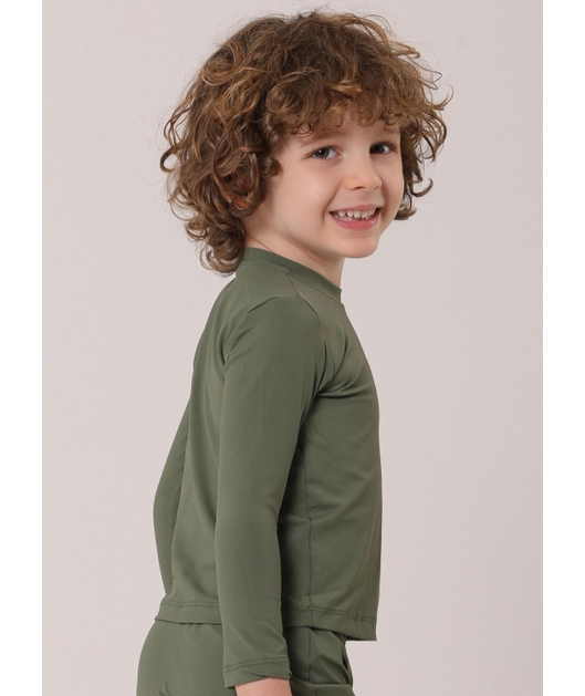 CAMISA INFANTIL DE PROTEÇÃO UV VERDE