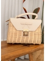 BOLSA DE PALHA ESTRUTURADA OFF WHITE BRISA TROPICAL GT845 - 1