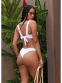 BIQUÍNI TOP ESTRELA CALCINHA ASA DELTA BRANCO COLEÇÃO ARAGUAIA LOOK2496 - 2