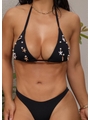 BIQUÍNI CORTININHA CONCHA CALCINHA ASA DELTA PRETO COLEÇÃO ESSÊNCIA BORDADAS - 3