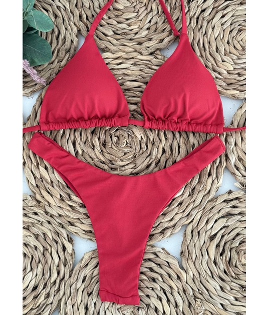 BIQUÍNI CORTININHA CALCINHA ASA DELTA VERMELHO COLEÇÃO CALIENTE