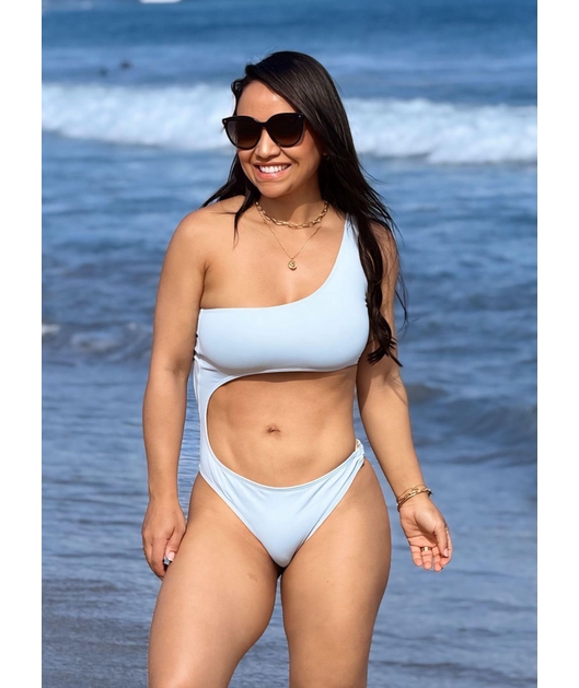 MAIÔ NULA MANGA RECORTE AZUL COLEÇÃO BRISA II