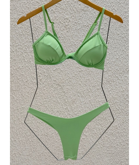 BIQUÍNI ARO INTEIRO CALCINHA ASA DELTA VERDE COLEÇÃO PUNTA CANA