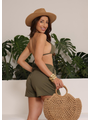 SAÍDA DE PRAIA SHORT NO SUPLEX VERDE MILITAR COLEÇÃO ALTO VERÃO - 2