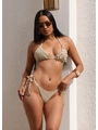 BIQUÍNI CORTININHA CROCHÊ CONCHA CALCINHA DE AMARRAR NUDE COLEÇÃO CELEBRATION - 1