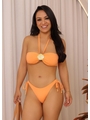 BIQUÍNI TOP CONCHA CALCINHA DE AMARRAR LARANJADO COLEÇÃO PUNTA CANA - 1