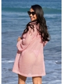 SAÍDA DE PRAIA CAMISA CROCHÊ ROSA COLEÇÃO BRISA II - 2