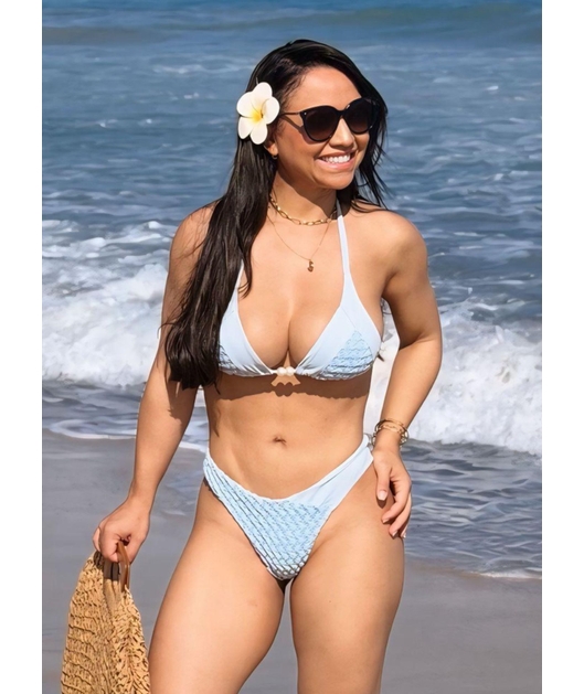 BIQUÍNI CORTININHA RECORTE CALCINHA ASA DELTA AZUL COLEÇÃO BRISA II