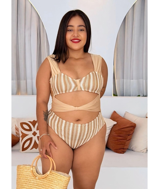 MAIÔ RECORTES NUDE COLEÇÃO MARINE