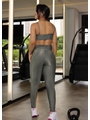CONJUNTO FITNESS TOP COM CALÇA VERDE MILITAR COLEÇÃO FEBELA MOVE - 2