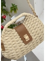 BOLSA DE PALHA PEQUENA OFF WHITE CHARM - 2