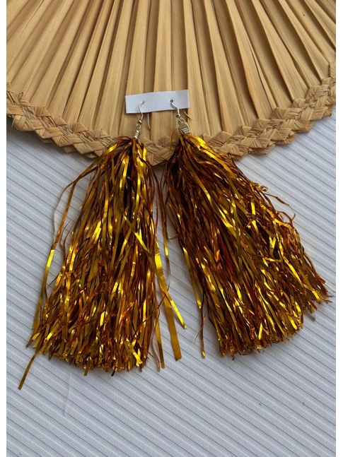 ACESSÓRIO BRINCO POMPOM AMARELO