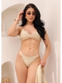 BIQUÍNI TOP COSTAS CRUZADO CALCINHA ASA DELTA NUDE COLEÇÃO LUAL - 1