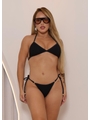 BIQUÍNI TOP CROCHÊ CALCINHA DE AMARRAR PRETO COLEÇÃO ILHABELA - 1