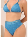 BIQUÍNI CORTININHA CALCINHA ALTA AZUL COLEÇÃO LUAL COMB M13 - 3