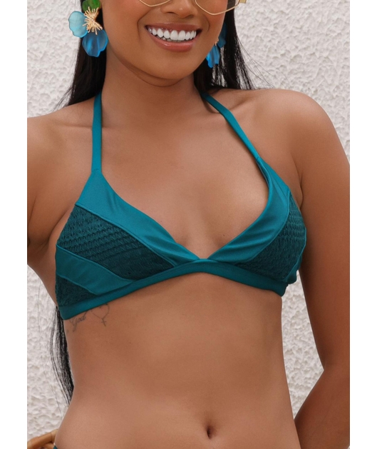 BIQUÍNI TOP CALCINHA DE AMARRAR VERDE COLEÇÃO PURO AMOR DROP 1