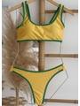 BIQUÍNI TRILOBAL TOP REGATA CALCINHA ASA DELTA AMARELO COLEÇÃO BRASIL RAIZ - 4