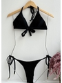 BIQUÍNI TOP CALCINHA DE AMARRAR PRETO COLEÇÃO PURO AMOR DROP 1 - 4