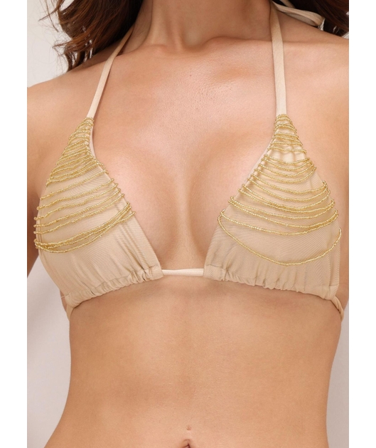 BIQUÍNI CORTININHA LUX CALCINHA DE AMARRAR NUDE COLEÇÃO MAREIA