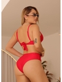 BIQUÍNI TOP ARGOLA CALCINHA ALTA VERMELHO COLEÇÃO COR DO PECADO - 2
