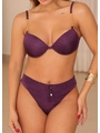 BIQUÍNI MEIA TAÇA CORRENTE CALCINHA ASA DELTA ROXO COLEÇÃO SOLARE - 3