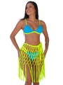 SAÍDA DE PRAIA MINI SAIA MACRAMÊ VERDE NEON COLEÇÃO NEON - 1