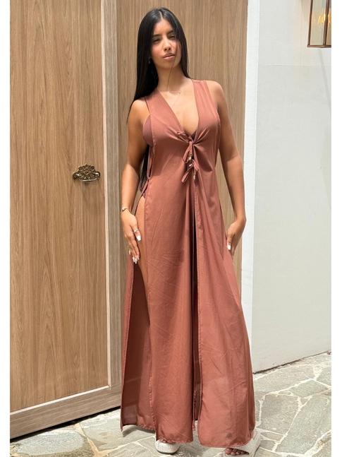 SAÍDA DE PRAIA LONGA HARMONIA TERRACOTA COLEÇÃO ISA