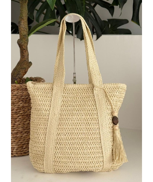 BOLSA DE PALHA GRANDE MARÉ NUDE