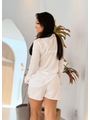 SAÍDA DE PRAIA CONJUNTO CAMISA COM SHORT NA SEDINHA BRANCO REP4361 - 2