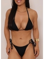 BIQUÍNI CORTININHA CROCHÊ CALCINHA DE AMARRAR PRETO COLEÇÃO ILHABELA - 3