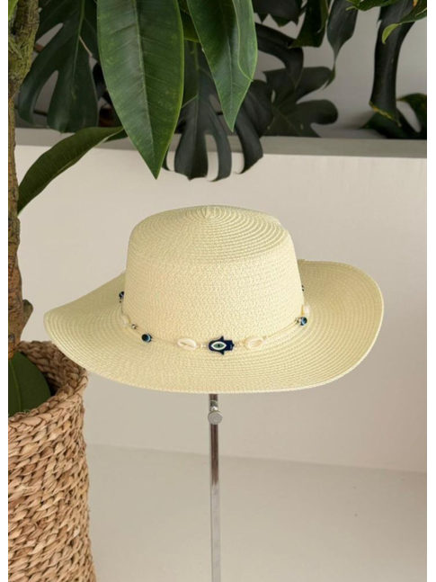 CHAPÉU DE PRAIA OLHO GREGO OFF WHITE