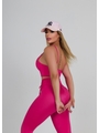 CONJUNTO FIT TRILOBAL TOP ALCA CALÇA COS ALTO PLISSADO ROSA - 2