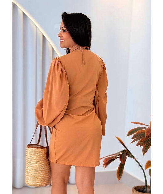 SAÍDA DE PRAIA MANGAS BUFANTES NA SEDINHA BRONZE CM02