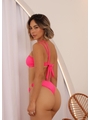 BIQUÍNI TOP ARGOLA CALCINHA TRADICIONAL ROSA NEON COLEÇÃO NEON M35 - 2