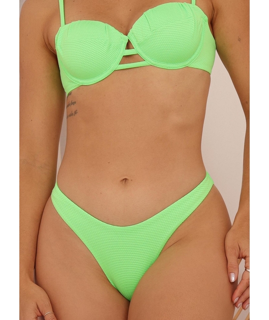 BIQUÍNI MEIA TAÇA CALCINHA ASA DELTA VERDE NEON COLEÇÃO NEON