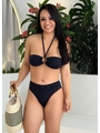 BIQUÍNI TOP ARGOLA CALCINHA TRADICIONAL PRETO COLEÇÃO CALIENTE M44 - 1