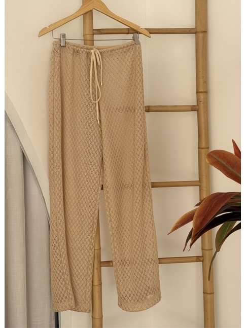 SAÍDA DE PRAIA CALÇA NO CROCHÊ NUDE