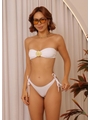 BIQUÍNI TOP CONCHA CALCINHA DE AMARRAR BRANCO COLEÇÃO PUNTA CANA - 1