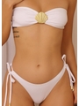 BIQUÍNI TOP CONCHA CALCINHA DE AMARRAR BRANCO COLEÇÃO PUNTA CANA - 3
