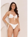 BIQUÍNI MEIA TAÇA CALCINHA DE AMARRAR BRANCO COLEÇÃO PÉROLA - 1