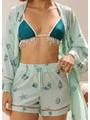 SAÍDA DE PRAIA KIMONO COM SHORT VERDE CLARO COLEÇÃO FUNDO DO MAR - 3