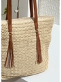 BOLSA DE PALHA GRANDE OFF WHITE RUSTIC CHIC	 - 2